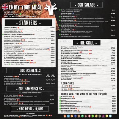 English Menu